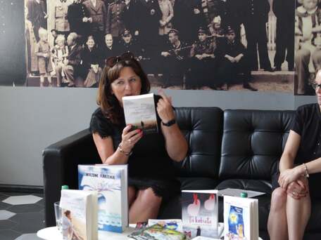 Anna Grabowska. Spotkanie z E. Stępień w Poczekalni Kultury w Darłowie